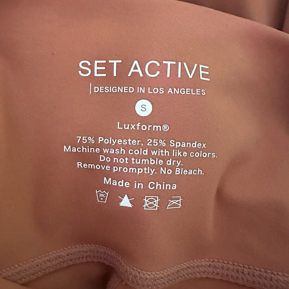SET Active Luxform Leggings Size S Rust Terracotta High Rise Workout Yoga - Picture 8 of 8